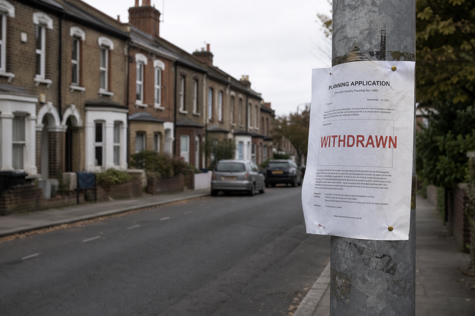 Cover for the guide: Application withdrawn after objections — what it means