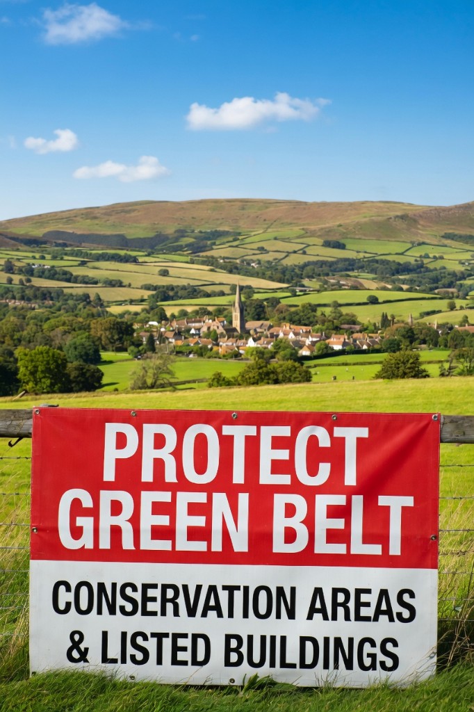 Cover for the guide: Green Belt, conservation areas, and listed buildings